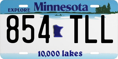 MN license plate 854TLL