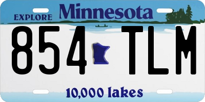 MN license plate 854TLM