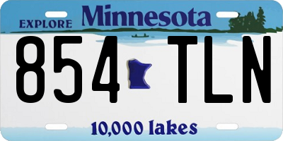 MN license plate 854TLN