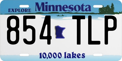 MN license plate 854TLP