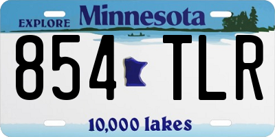 MN license plate 854TLR