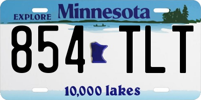 MN license plate 854TLT