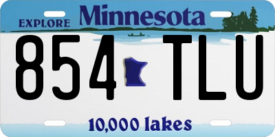MN license plate 854TLU