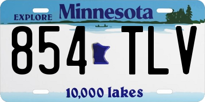 MN license plate 854TLV