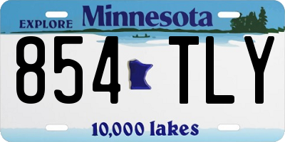 MN license plate 854TLY