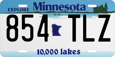 MN license plate 854TLZ