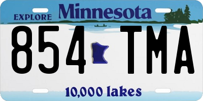 MN license plate 854TMA