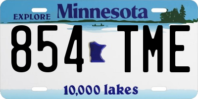 MN license plate 854TME