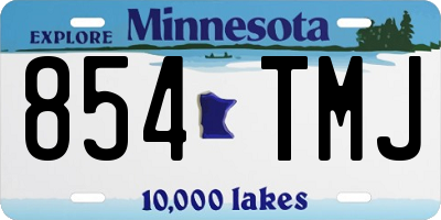 MN license plate 854TMJ