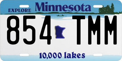 MN license plate 854TMM