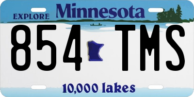MN license plate 854TMS