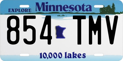 MN license plate 854TMV