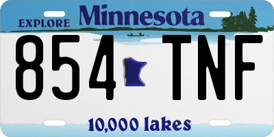 MN license plate 854TNF