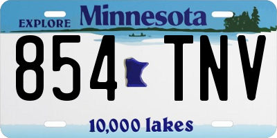 MN license plate 854TNV