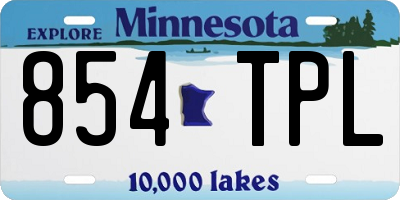 MN license plate 854TPL