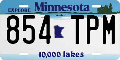 MN license plate 854TPM