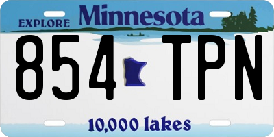 MN license plate 854TPN