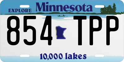 MN license plate 854TPP