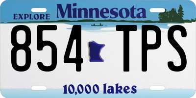 MN license plate 854TPS