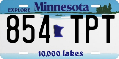 MN license plate 854TPT