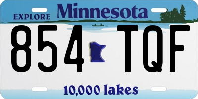 MN license plate 854TQF