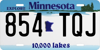 MN license plate 854TQJ