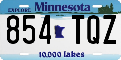 MN license plate 854TQZ