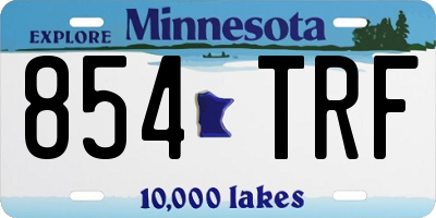 MN license plate 854TRF