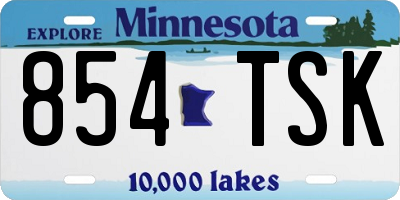MN license plate 854TSK