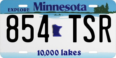 MN license plate 854TSR