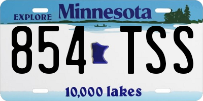 MN license plate 854TSS