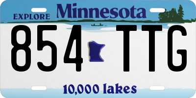 MN license plate 854TTG
