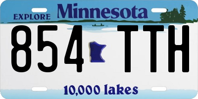 MN license plate 854TTH
