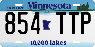 MN license plate 854TTP