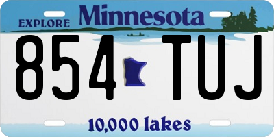 MN license plate 854TUJ
