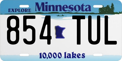 MN license plate 854TUL