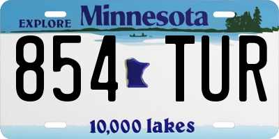 MN license plate 854TUR