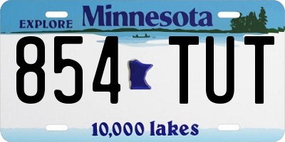 MN license plate 854TUT