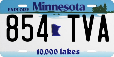 MN license plate 854TVA