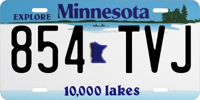 MN license plate 854TVJ
