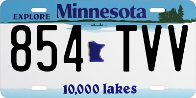 MN license plate 854TVV