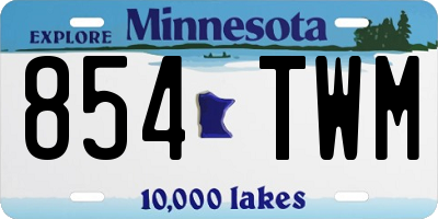 MN license plate 854TWM
