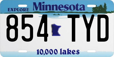 MN license plate 854TYD