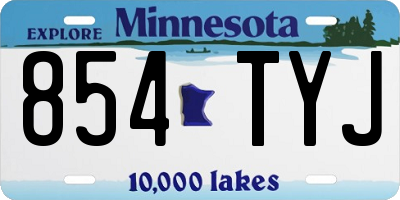 MN license plate 854TYJ