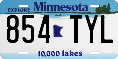 MN license plate 854TYL