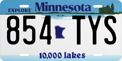 MN license plate 854TYS