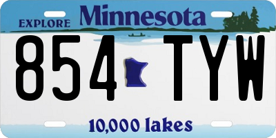 MN license plate 854TYW