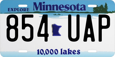 MN license plate 854UAP