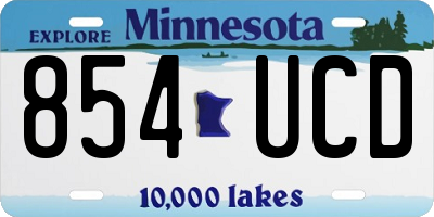 MN license plate 854UCD