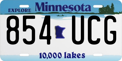 MN license plate 854UCG